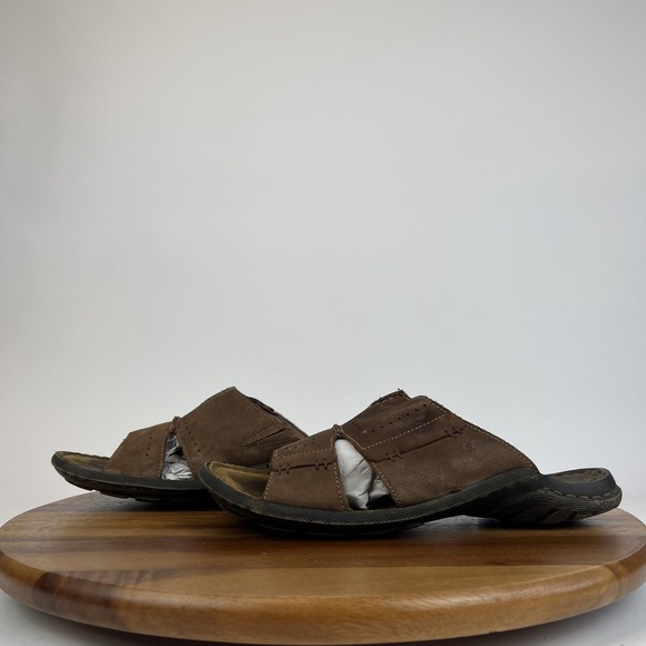 Mens Josef Seibel Logan 21 Brown Leather‎ Comfort Slides Sandals Size EU 41 GUC main image 7